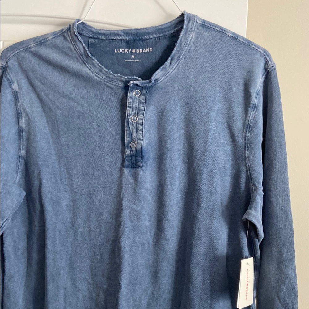Lucky Brand Blue Long Sleeve Tee